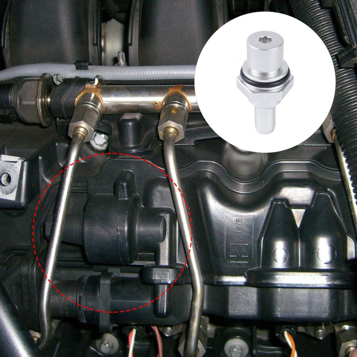 For N54 Aluminum PCV Valve Upgrade For BMW E82 E88 E89 E90 E91 E92 E93 E60 E61 E71 135i 335i 535i X6 Z4 Twin Turbo Engines