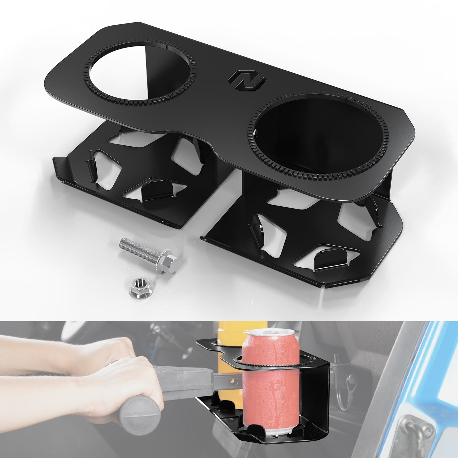 Dual Grab Bar Drink Cup Holder For Polaris RZR XP 1000 Turbo 900 800 570