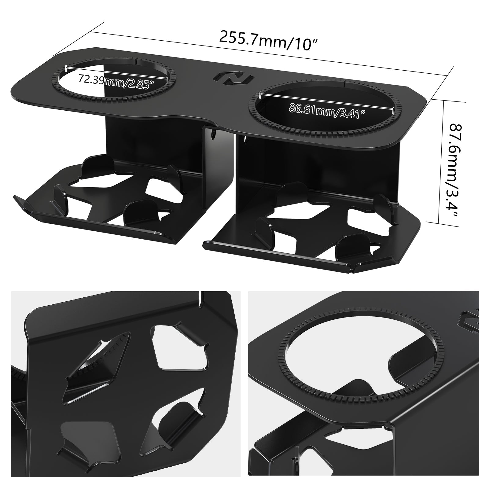 Dual Grab Bar Drink Cup Holder For Polaris RZR XP 1000 Turbo 900 800 570
