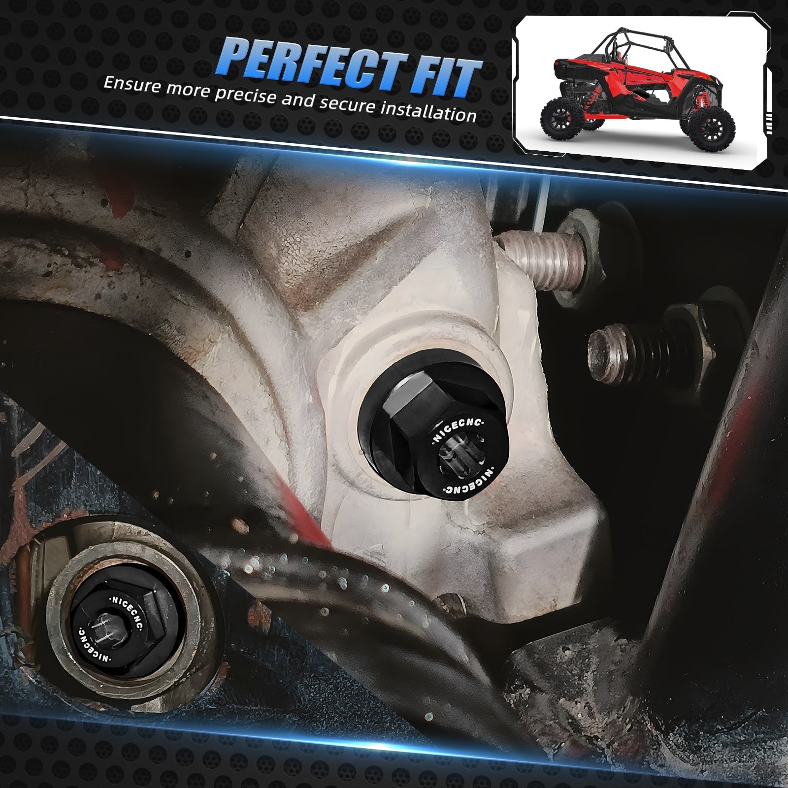 Front Differential Fill Drain Plug Kit For Polaris RZR XP 4 Turbo General 1000