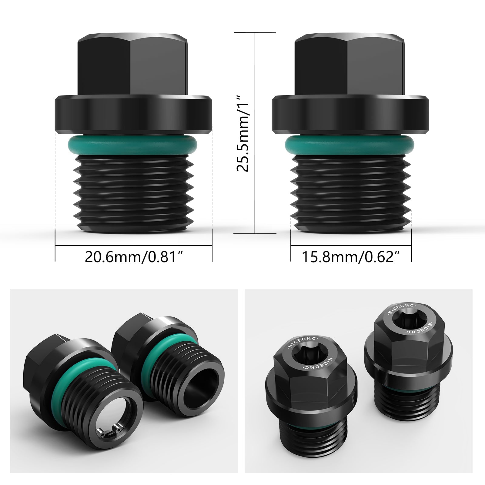 Front Differential Fill Drain Plug Kit For Polaris RZR XP 4 Turbo General 1000