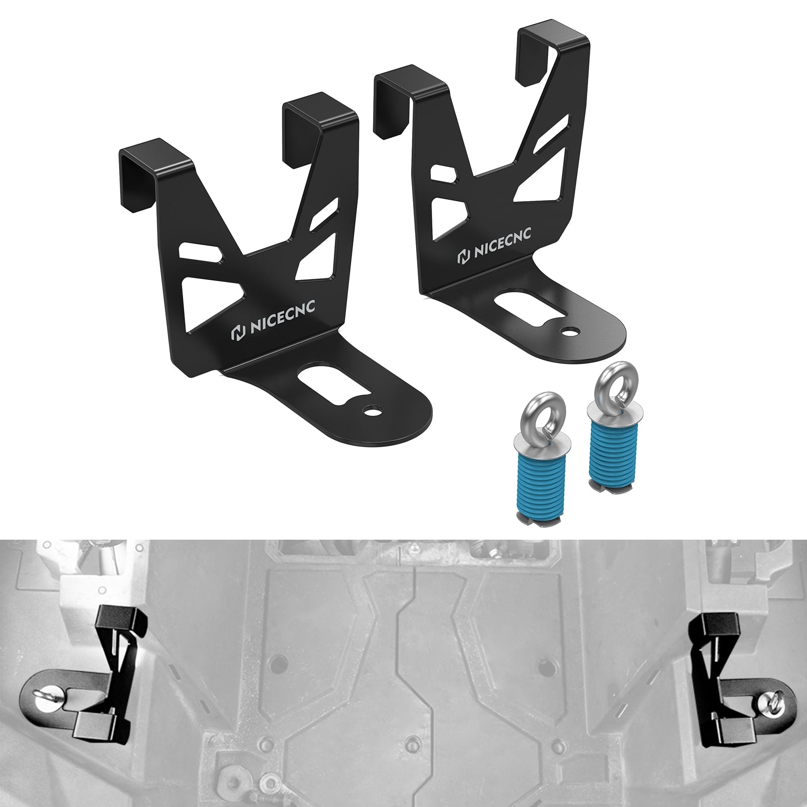 UTV Cooler Mount Brackets w/Tie Down Anchors For Polaris RZR XP 1000 TURBO