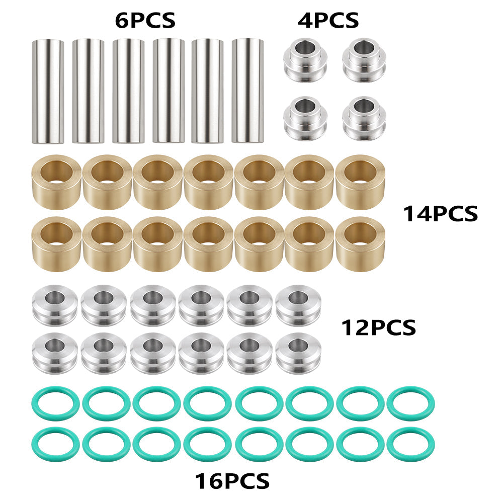 Front A-Arm Bushing Shaft Sleeves Rebuild Kit For Polaris RZR XP 4 1000 2017-2023