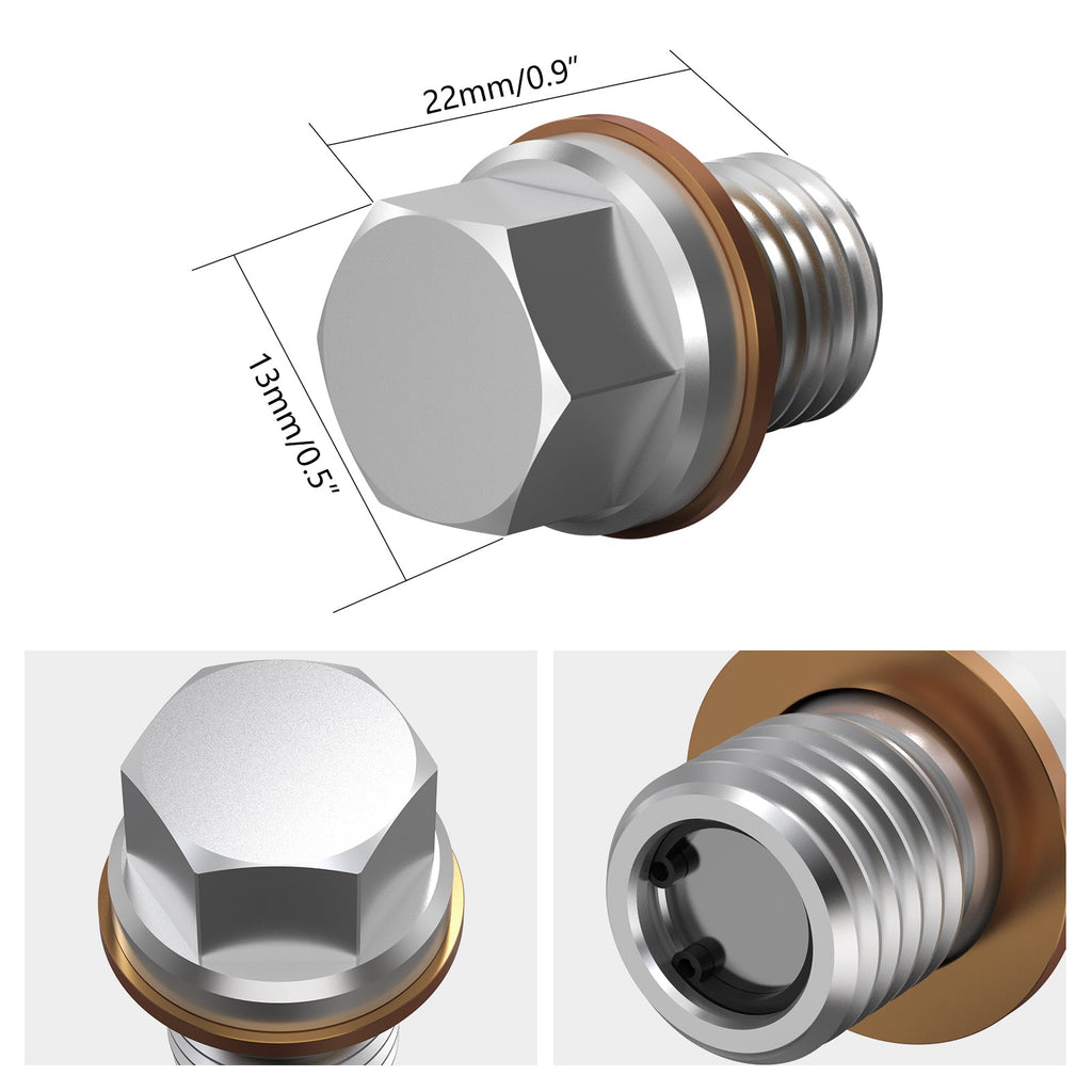 Magnetic Engine Oil Drain Plug For Polaris RZR XP 1000 Turbo Ranger Sportsman 570