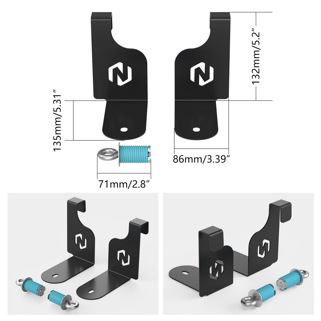 Cooler Mounts Hold Down Bracket Kit For Yeti 35 For Polaris RZR XP 1000 2015-2021