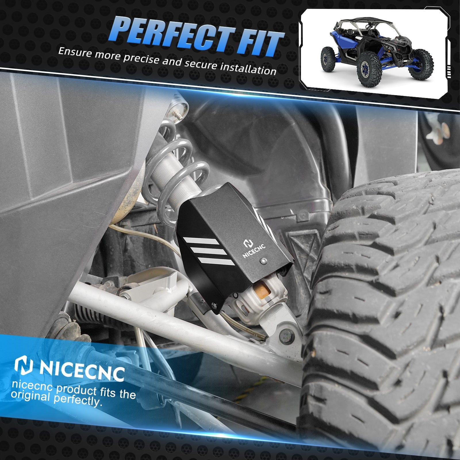 Front Shock Cover Guard Kit For Polaris RZR XP 4 1000 14-18 RZR XP Turbo 17-21