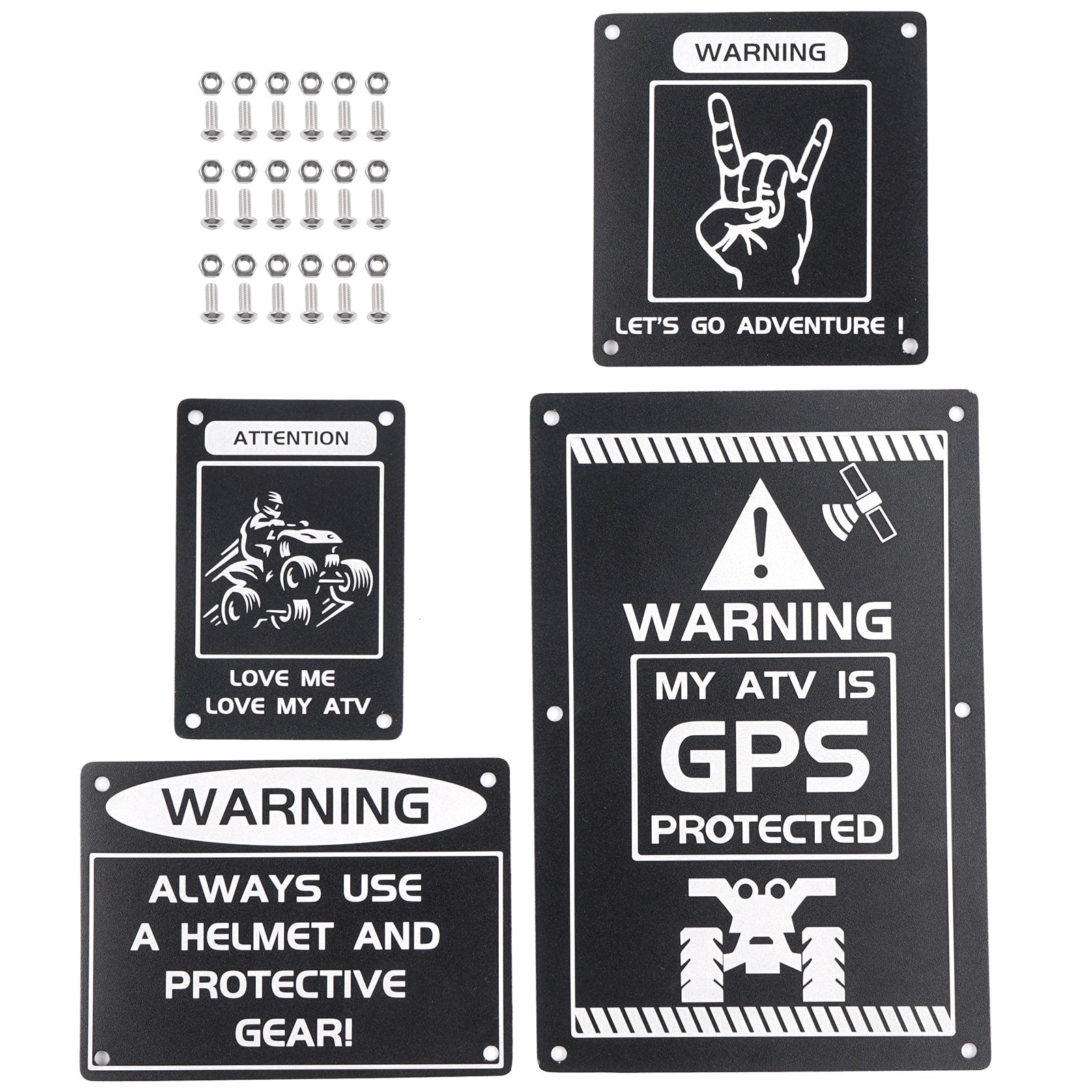 ATV Fender Warning Tags Sticker Badges Plates For Yamaha Raptor 700 R 2013-2026 Position 1