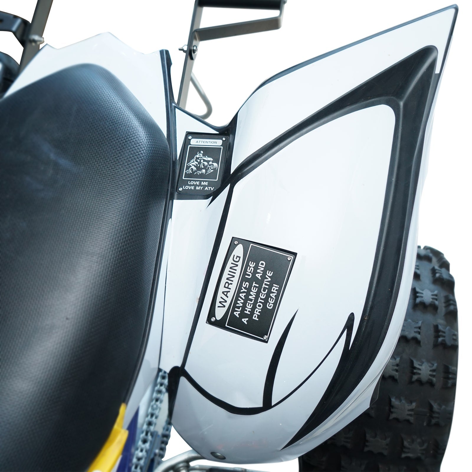 ATV Fender Warning Tags Sticker Badges Plates For Yamaha Raptor 700 R 2013-2026 Position 3