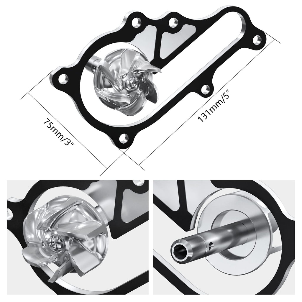 ATV Water Pump Impeller w/Cover Gasket Assy Kit For Yamaha Raptor 700 R 2006-2026