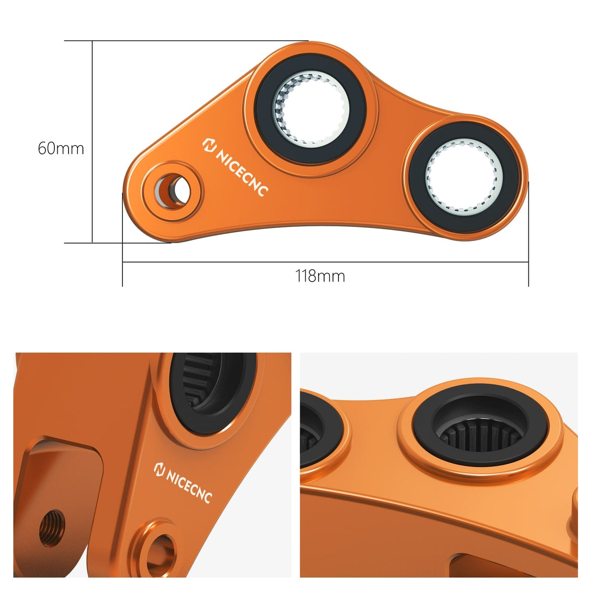 1.57" Rear Drop Lowering Link Kit For KTM 690 Enduro SMC R 2008-2018