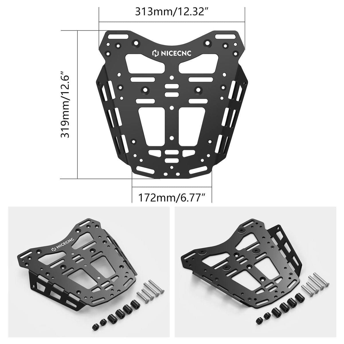 Rear Luggage Rack Top Carrier Plate Kit For Husqvana Norden 901 2022-2027