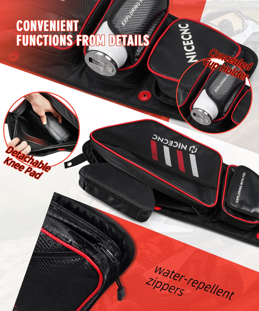 Upgraded Pair UTV Front Door Storage Bags For Polaris RZR TURBO R / PRO XP / PRO R