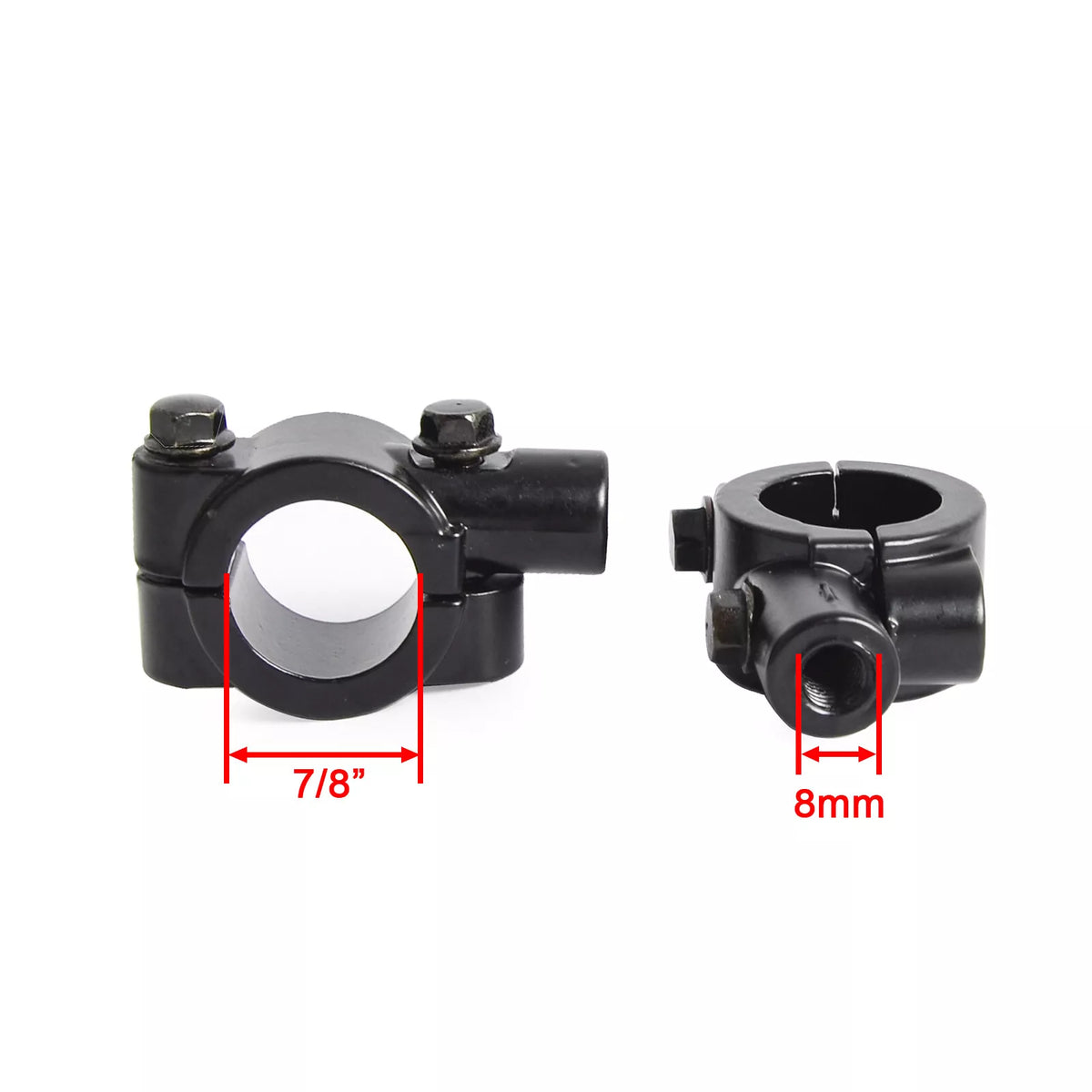 Handlebar Mirror Mount Holders Adapter Aluminum for motorcycle w 7/8"handle bar