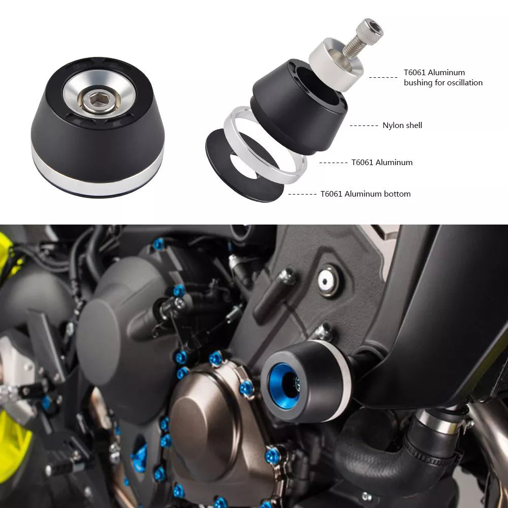 Frame Slider Set Crash Pad Guard Protector Aluminum For Yamaha FZ6 S2 Fazer