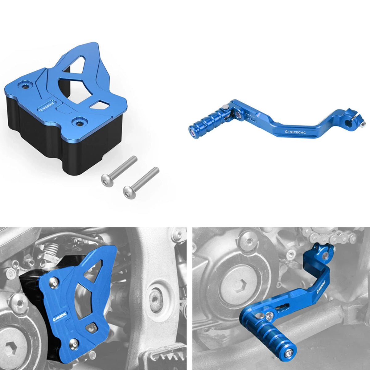 ATV Engine Case Saver Chain Guide Guard+ Folding Shift Lever For Yamaha YFZ450R
