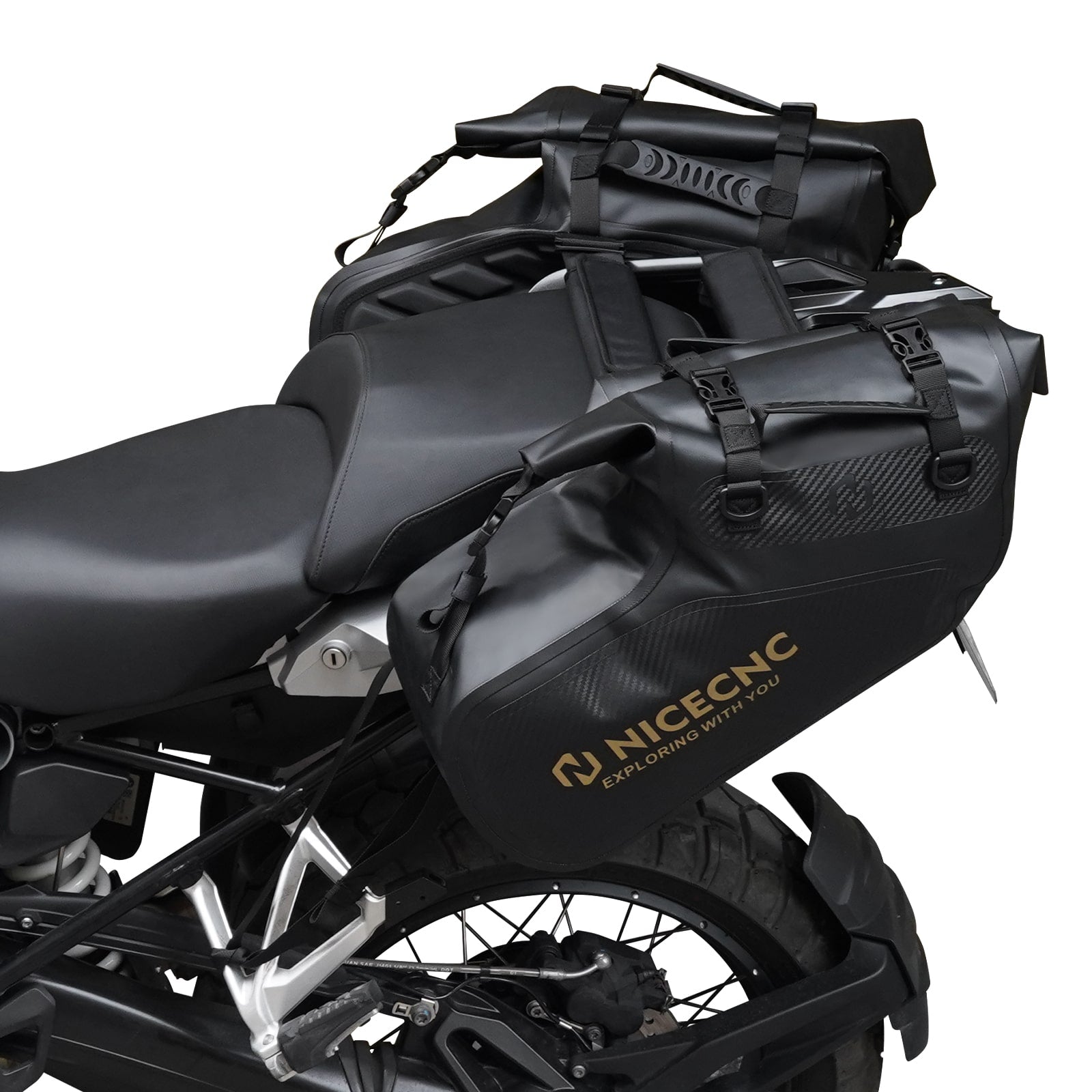 Universal Saddlebags 28L Waterproof For Adventure Sport Motorcycle Racks