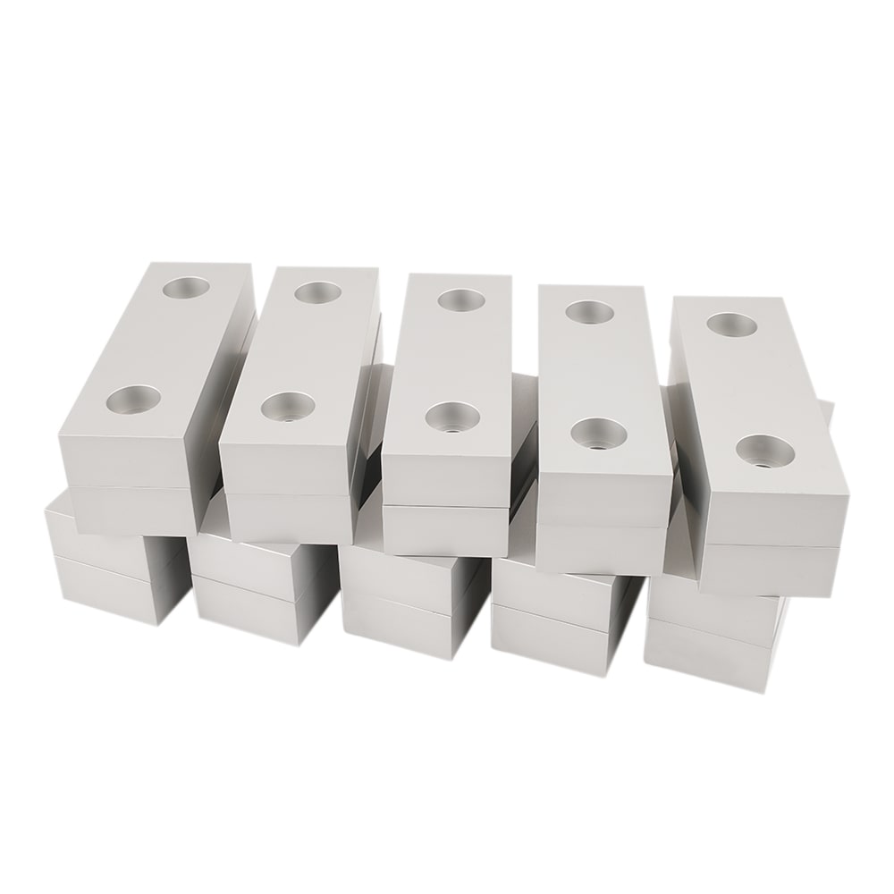 6 x 2 x 1" Machined Aluminum Soft Jaws 10 PACK 20 Pieces Position 2