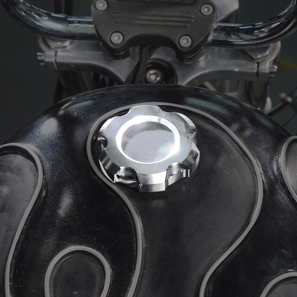 Gas Fuel Tank Cap Cover For Harley Dyna Street Bob Wide Super Glide Fat Bob