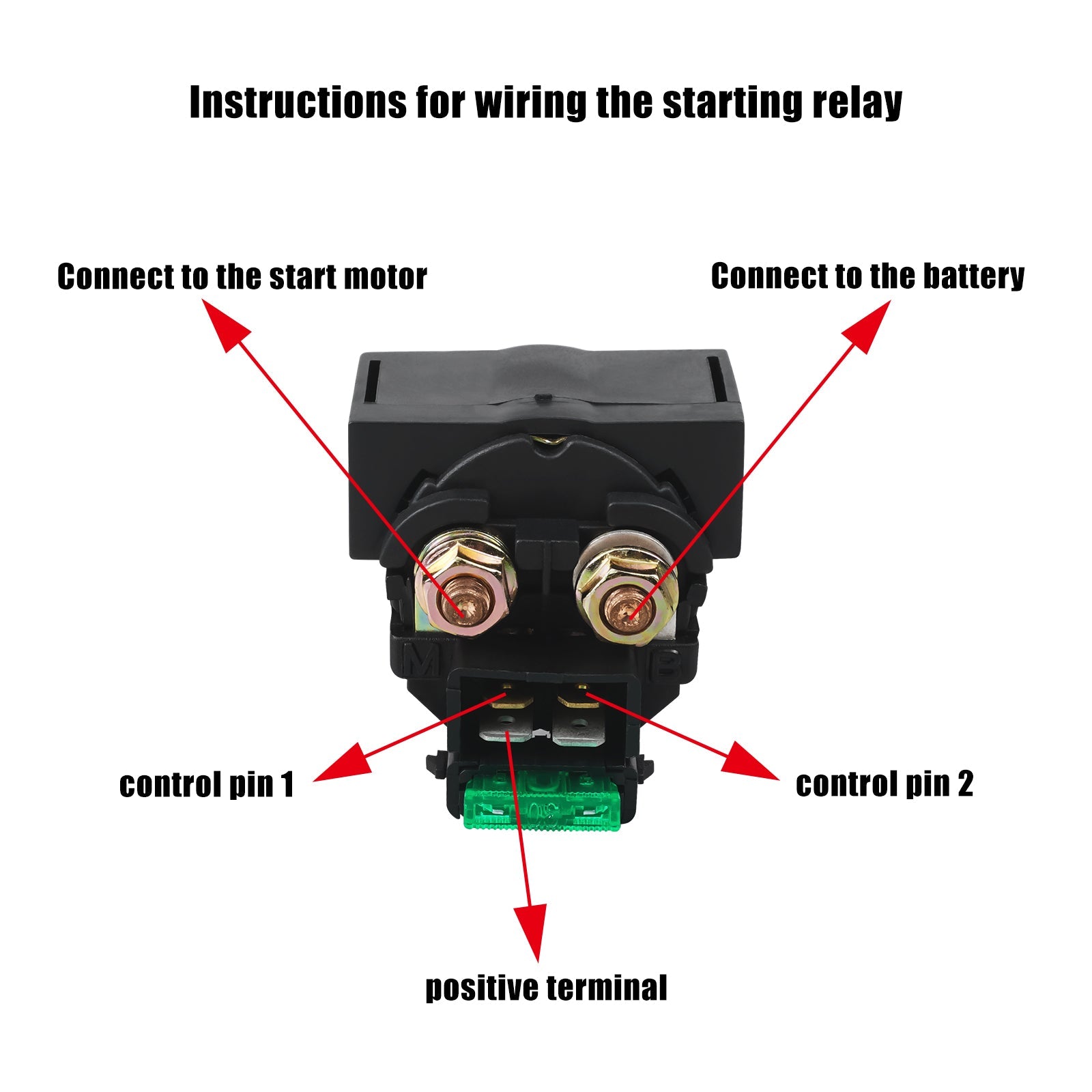 Starter Solenoid Relay For Honda Kawasaki Suzuki Position 2