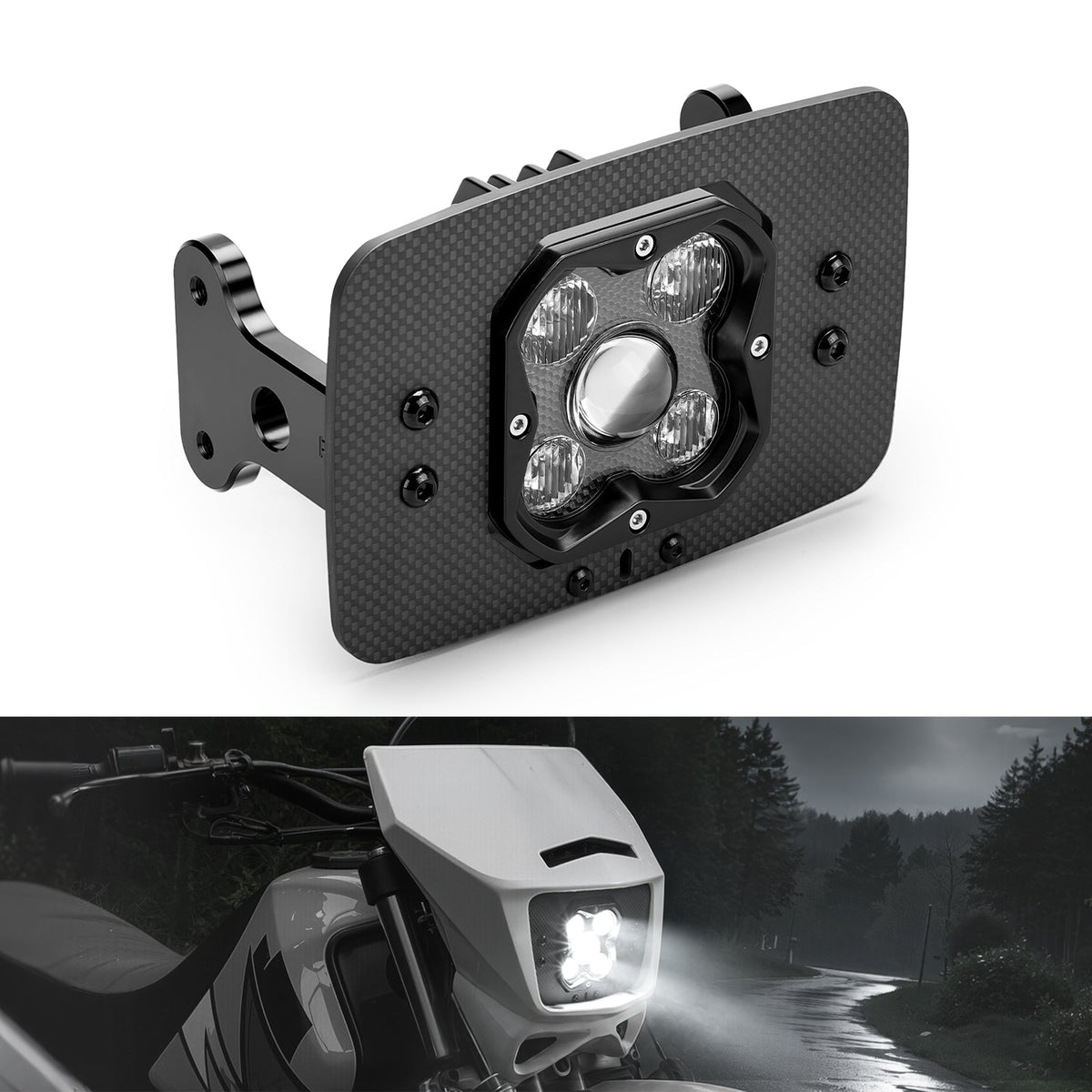 Plug & Play Rally Headlight Kit Dual Output 40W / 50W For Suzuki DR650 S 2001-2026