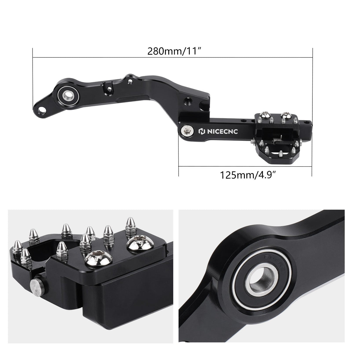 Enlarged Footpegs + Dual Control Rear Brake Pedal For Suzuki DR650 S / SE 1996-2025