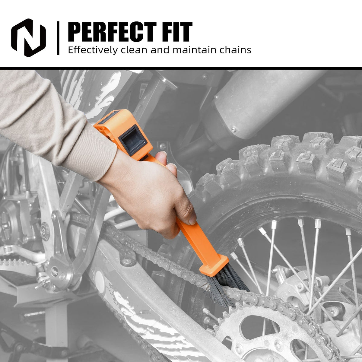 Gear Chain Cleaning Brush Wash Scrubber Tool For GasGas EX/EC/MC/EX F 125-450