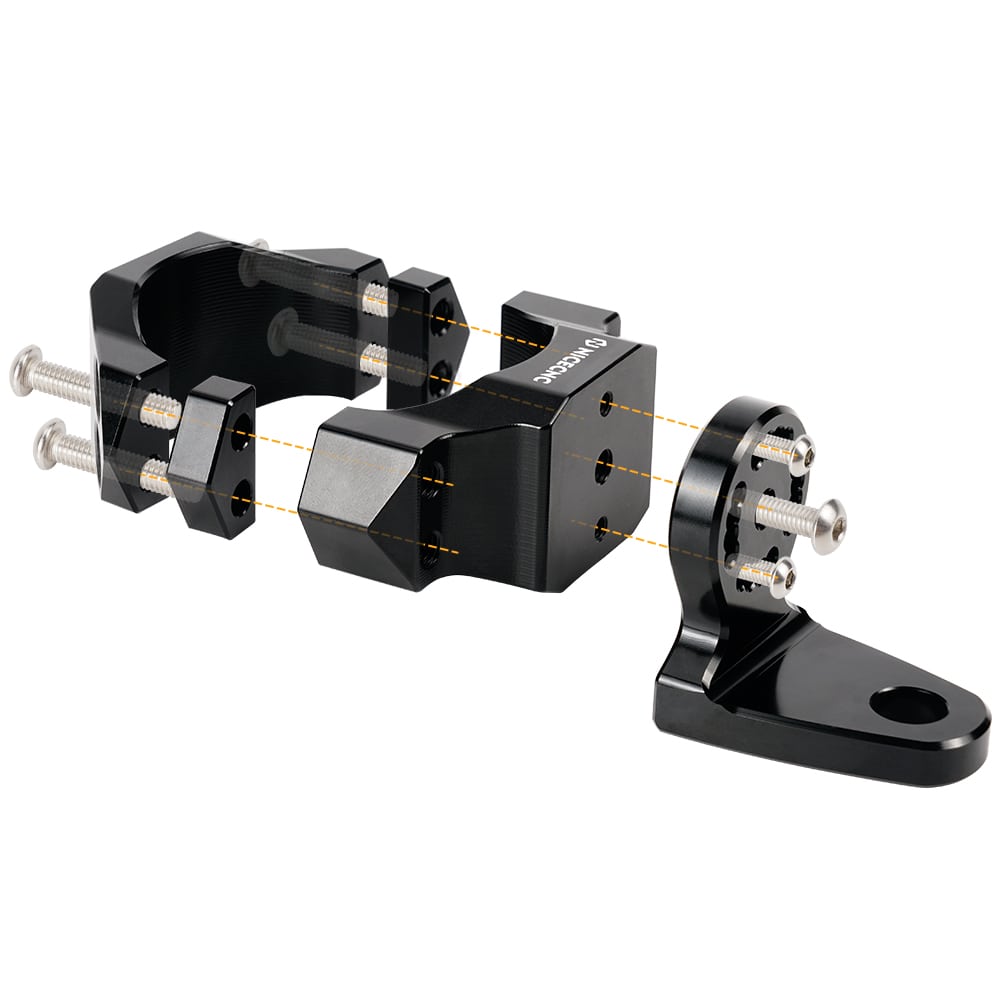 Whip Light Flagpole Light Mount Bracket Adjustable For 1.75-2" Roll Cage UTV ATV Position 3