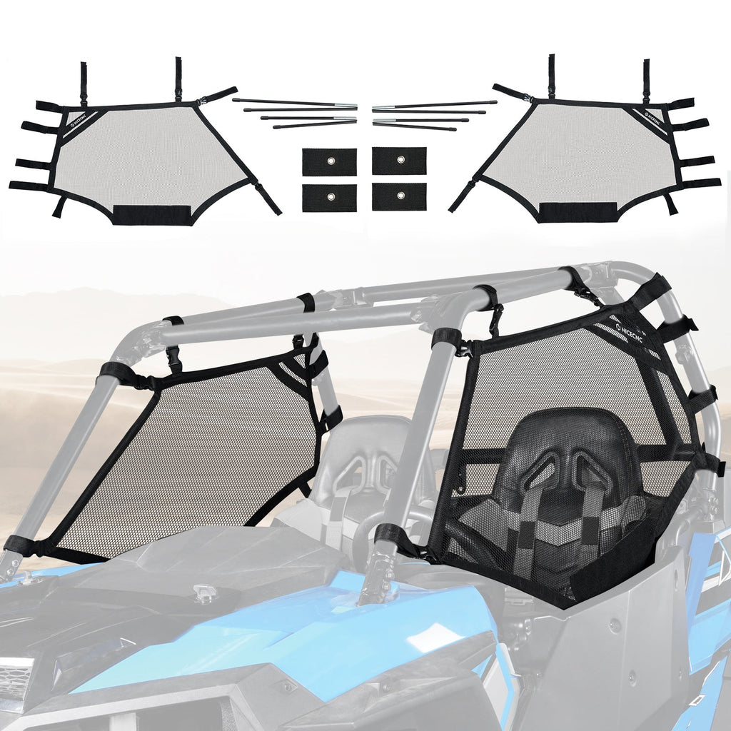 UTV Rear Window Mesh Net Sunshade Protection For Polaris RZR XP 1000 900 Turbo