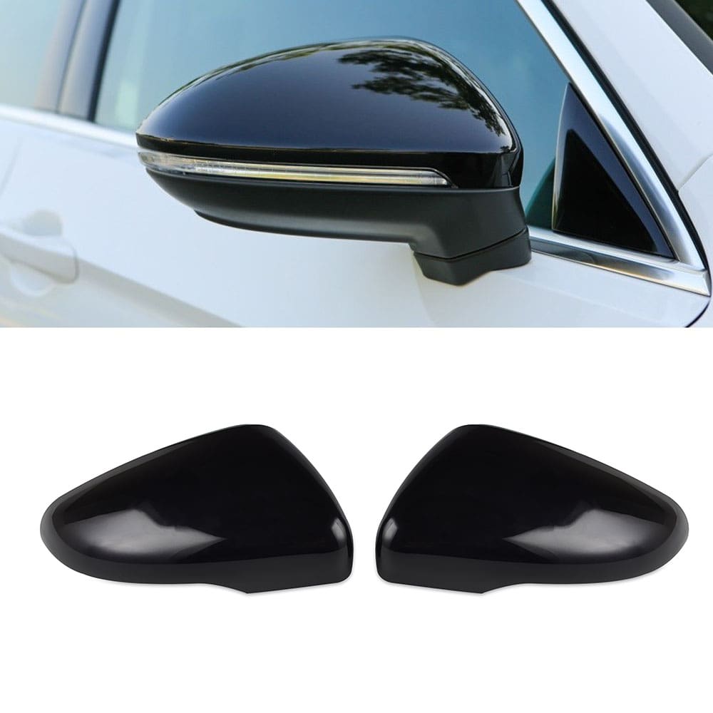 Pair Rear View Mirror Covers Side Wing Mirror Case L&R Fit For VW Golf MK7 Pre-Facelift 15-17