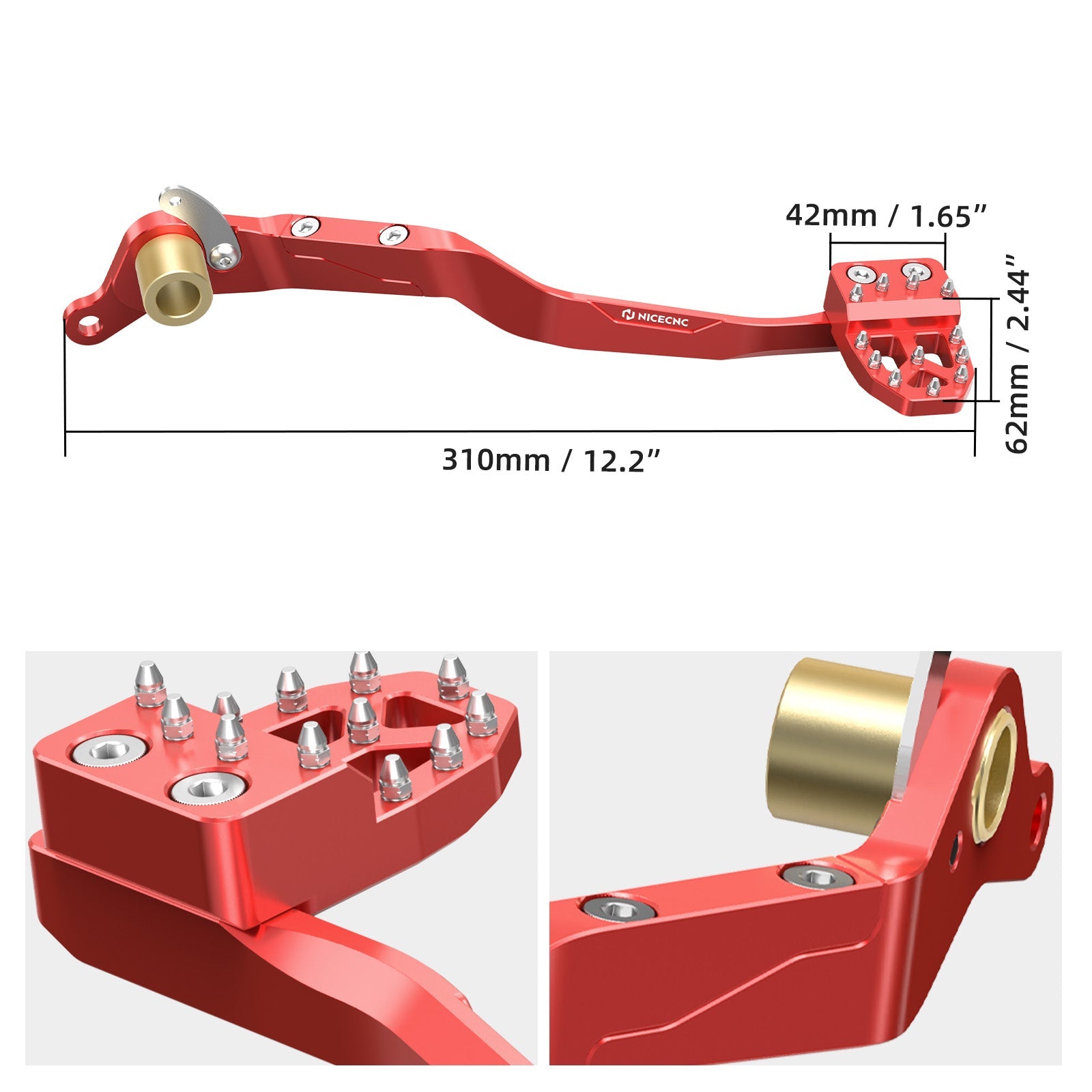 10MM Adjustable Rear Foot Brake Pedal Lever For Yamaha Banshee 350