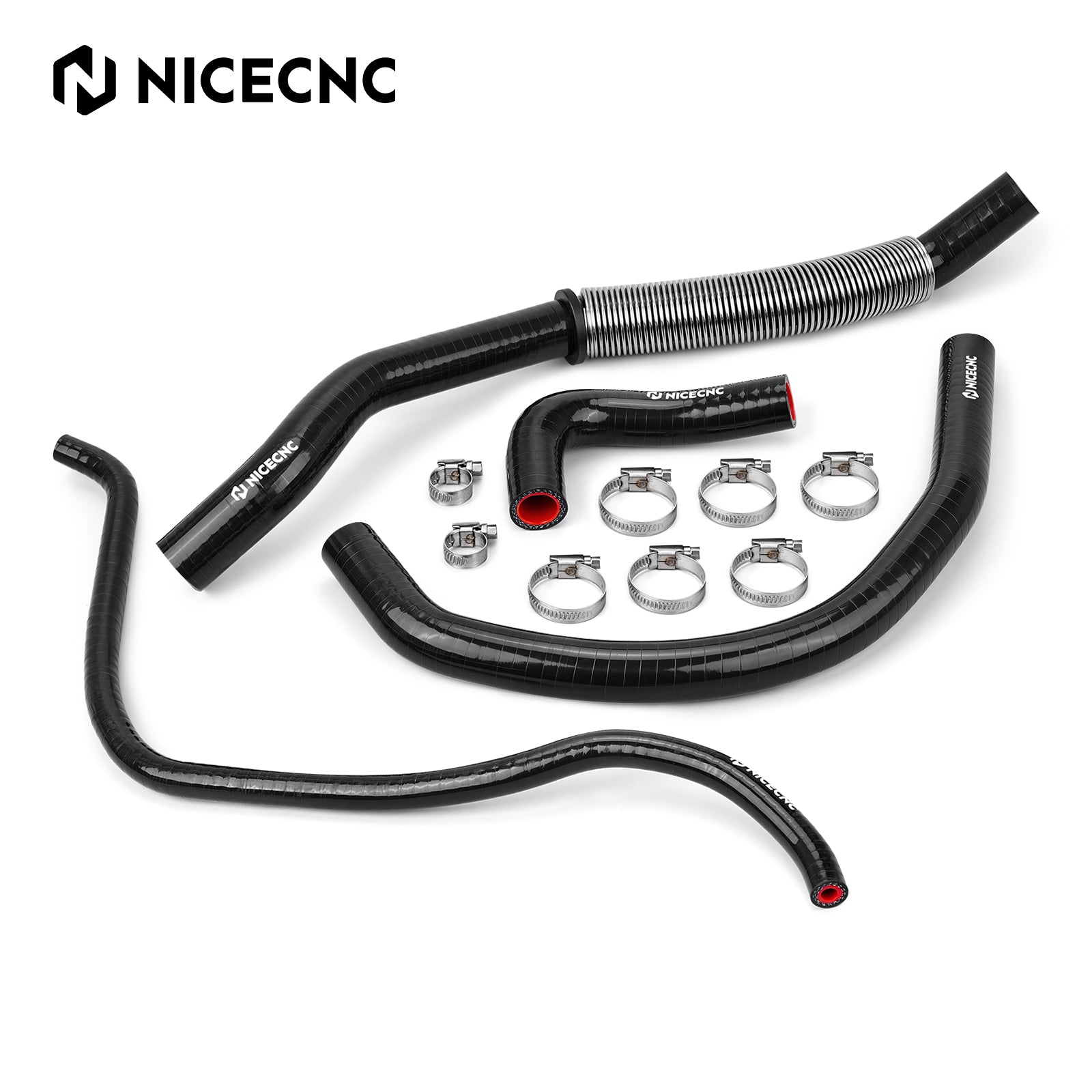 Silicone Radiator Hose Kit w/Heat Shield Adapters For Yamaha Banshee 350