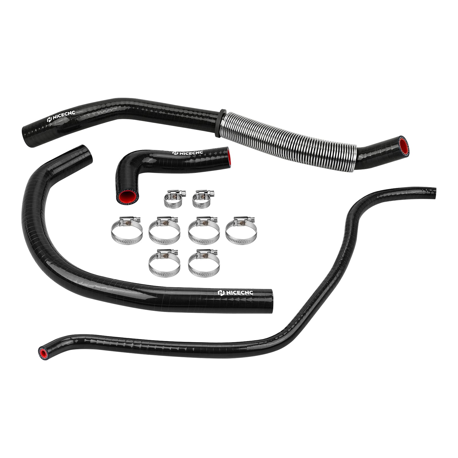 Silicone Radiator Hose Kit w/Heat Shield Adapters For Yamaha Banshee 350