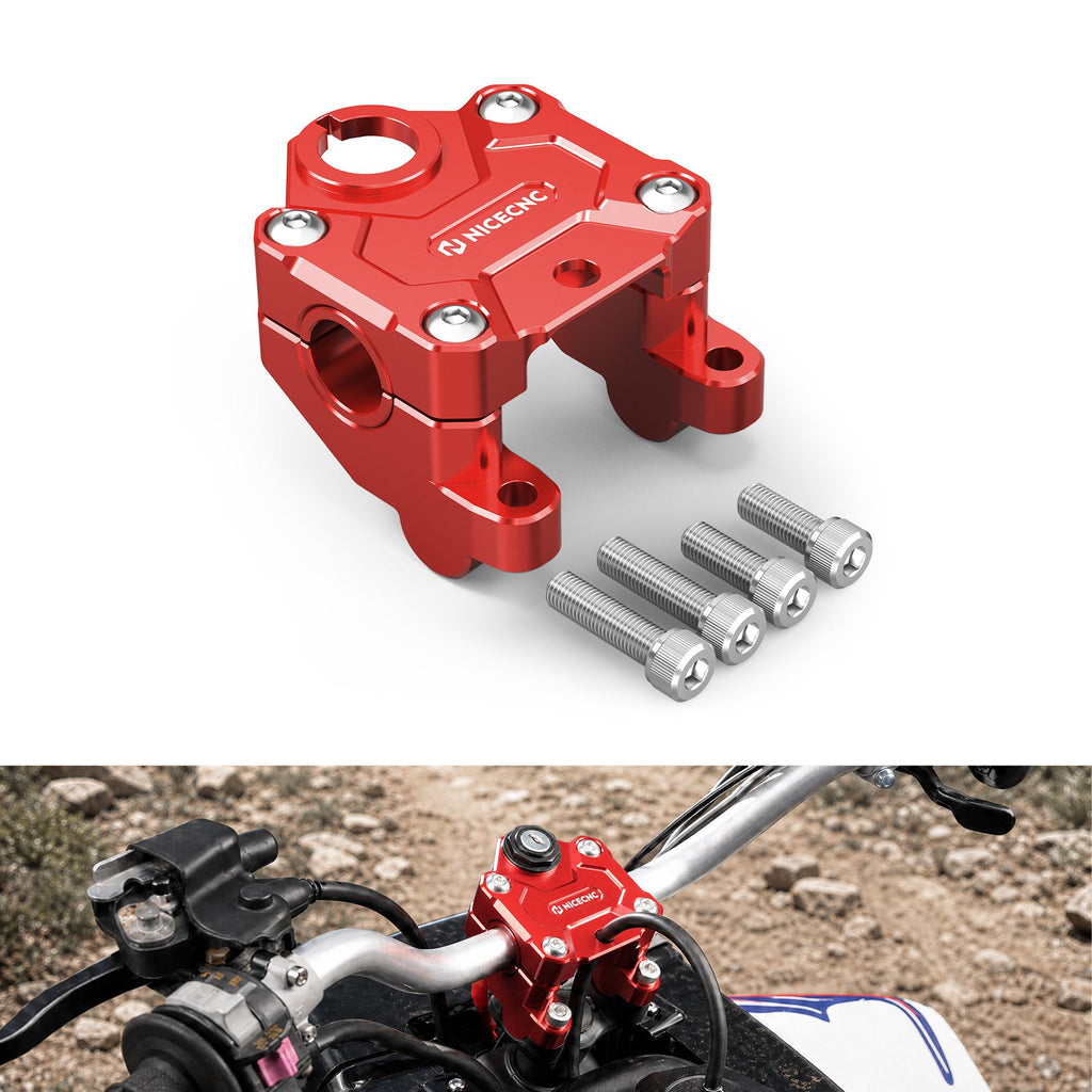 1.25" Handlebar Riser Clamp + Key Switch Mount For Yamaha Banshee 350