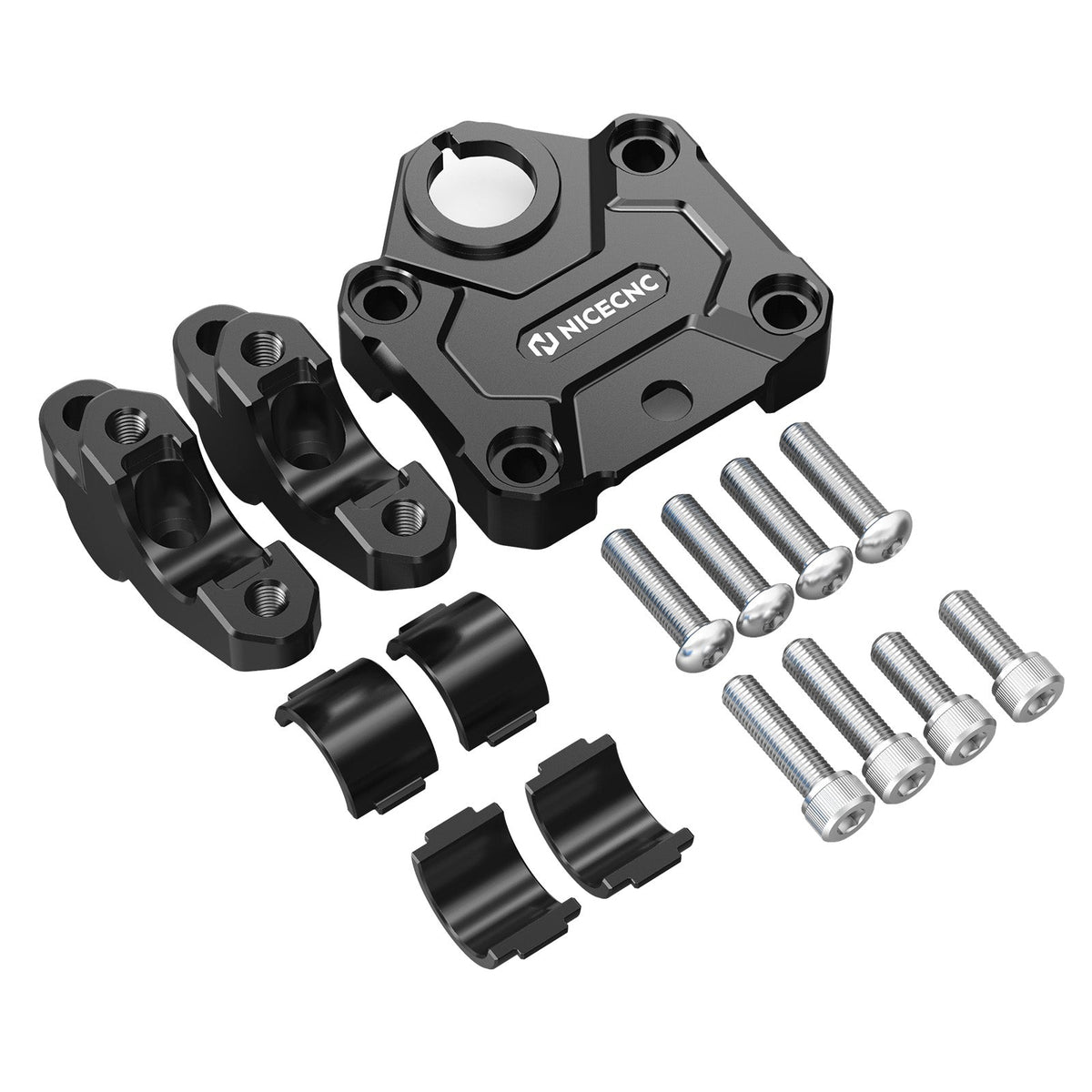 1.25" Handlebar Riser Clamp + Key Switch Mount For Yamaha Banshee 350
