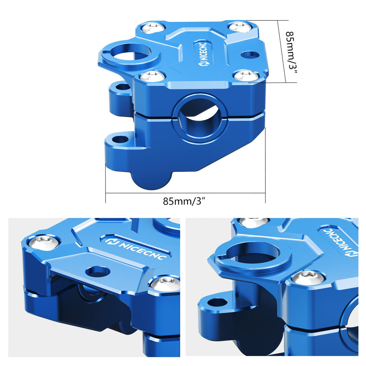 1.25" Handlebar Riser Clamp + Key Switch Mount For Yamaha Banshee 350