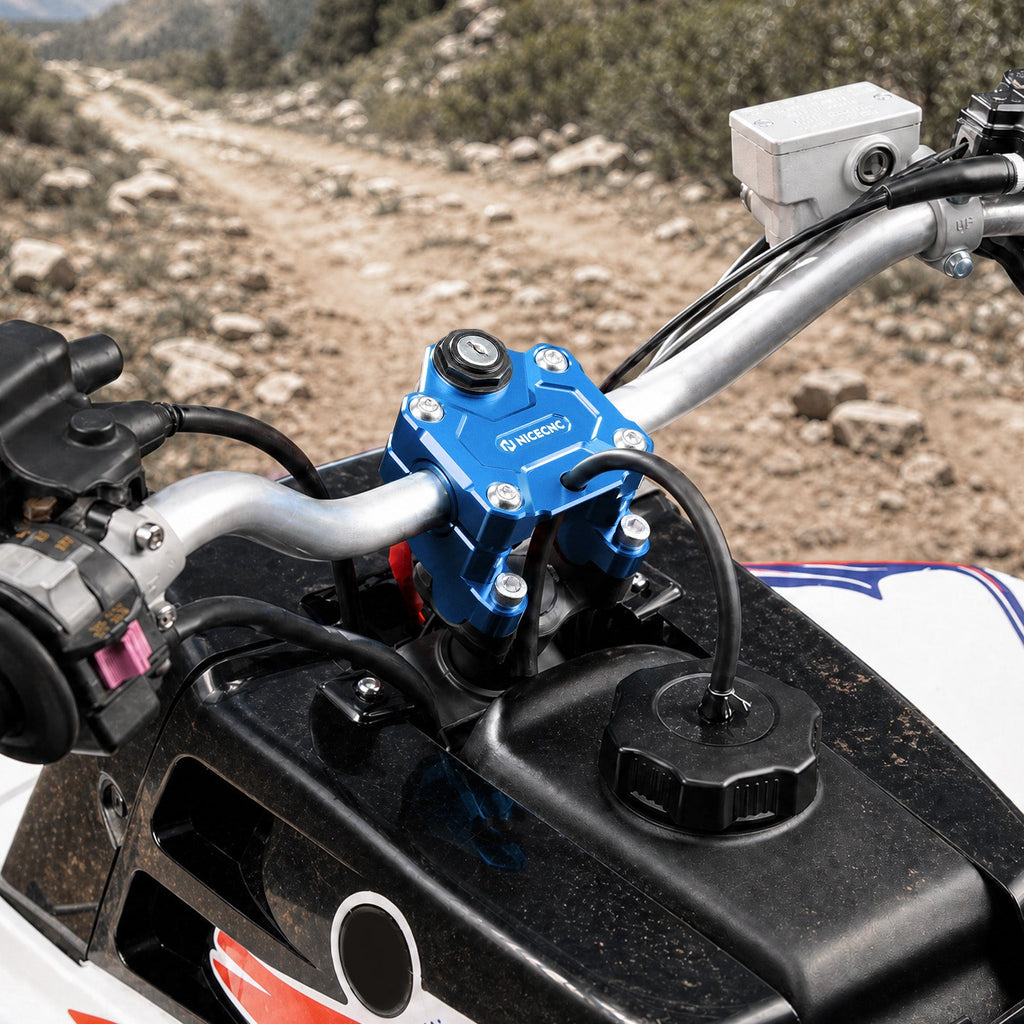 1.25" Handlebar Riser Clamp + Key Switch Mount For Yamaha Banshee 350