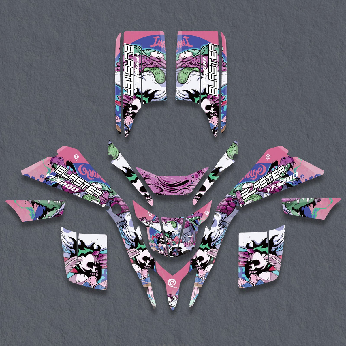 ATV Decals Full Graphics Stickers Kit For YAMAHA BLASTER 200 YFS200 1988-2006