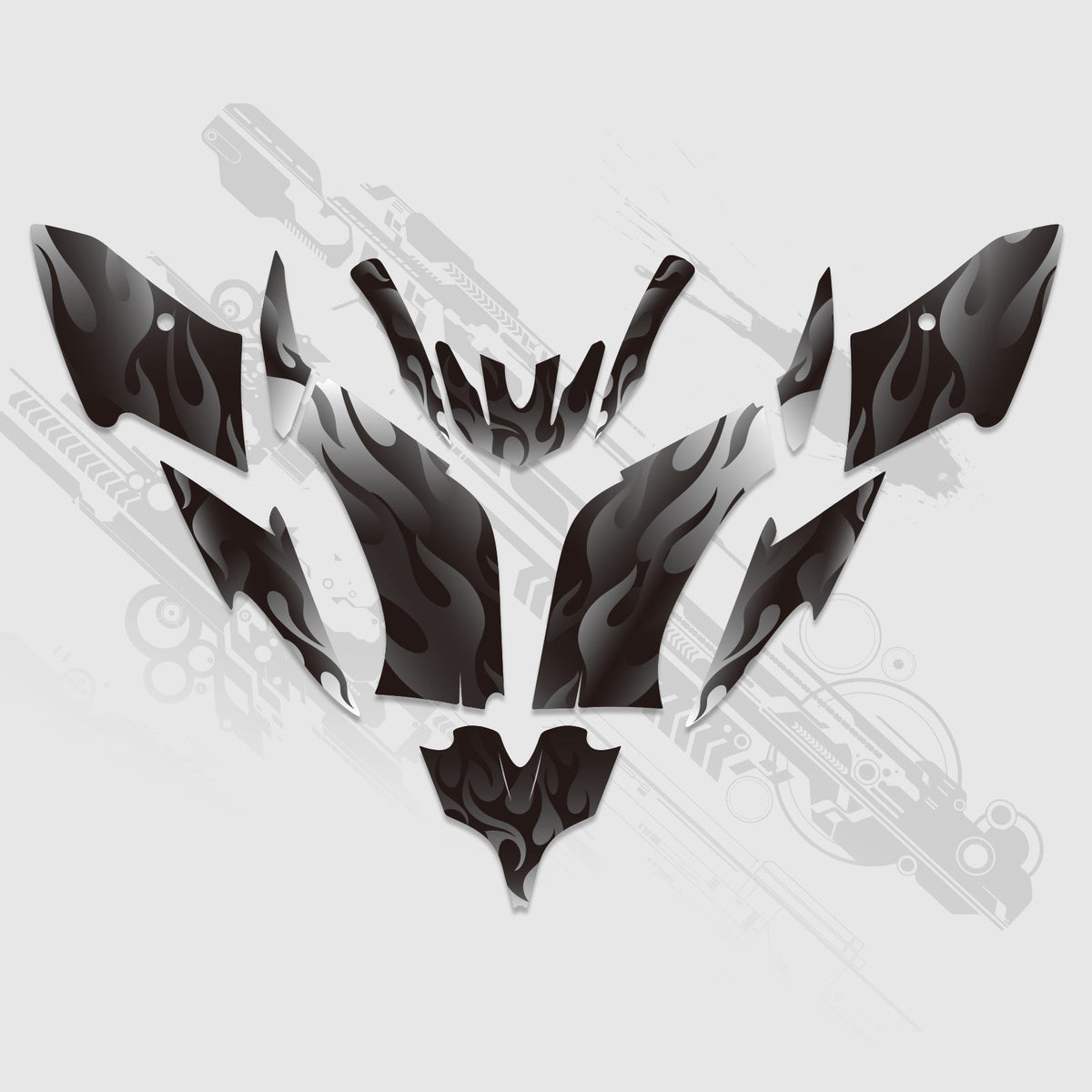 ATV Full Graphics Decals Stickers Set For YAMAHA Raptor 250 2008-Present