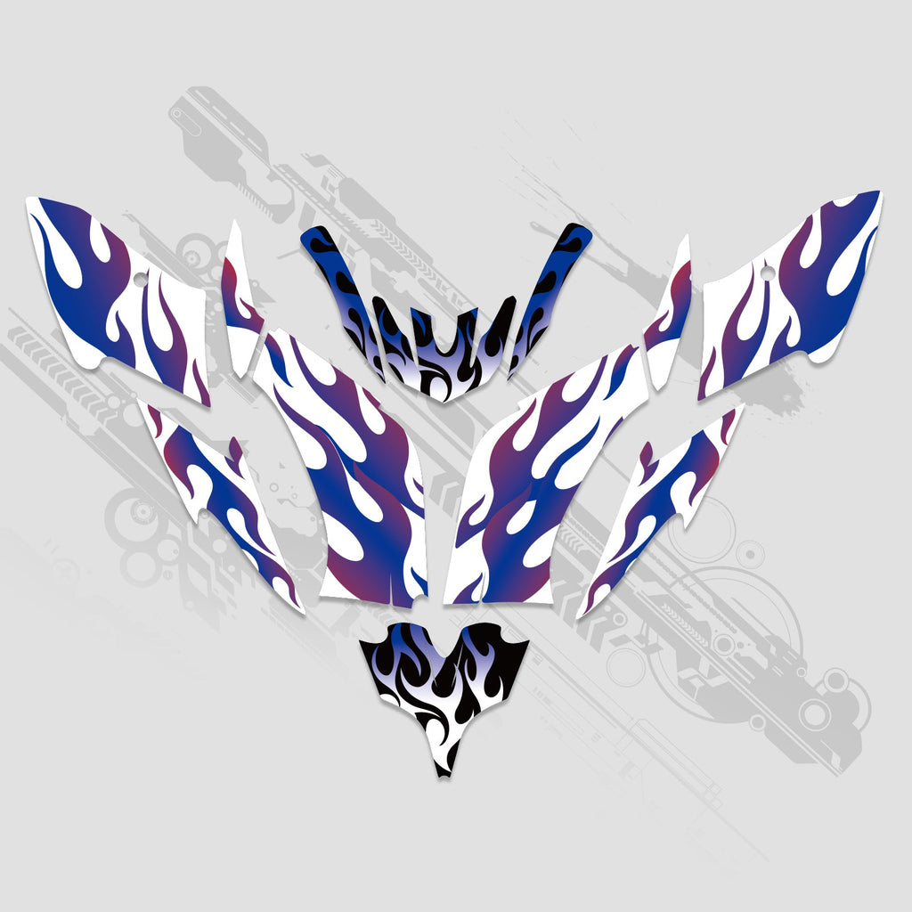 ATV Full Graphics Decals Stickers Set For YAMAHA Raptor 250 2008-Present