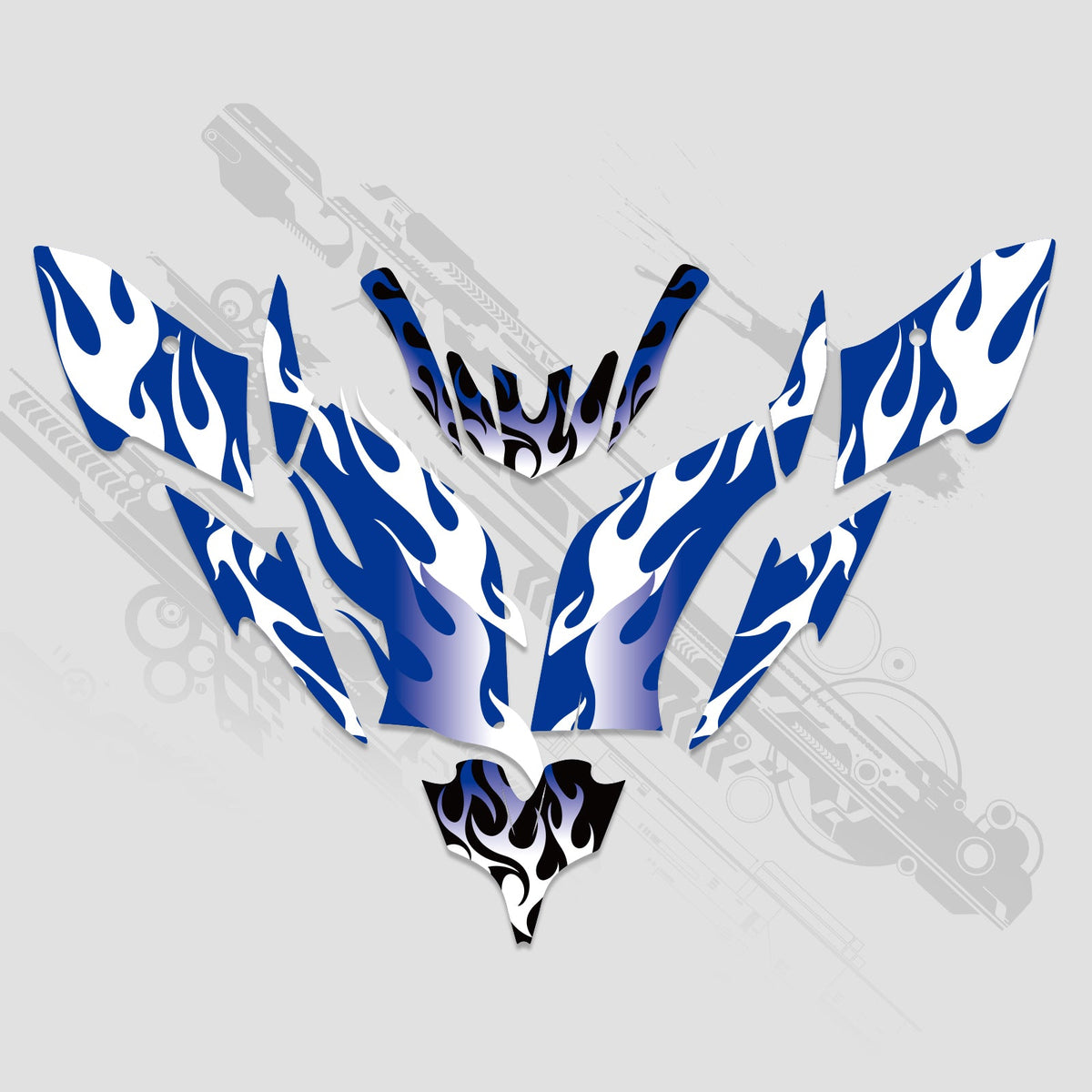 ATV Full Graphics Decals Stickers Kit For YAMAHA Raptor 250 2008-Present