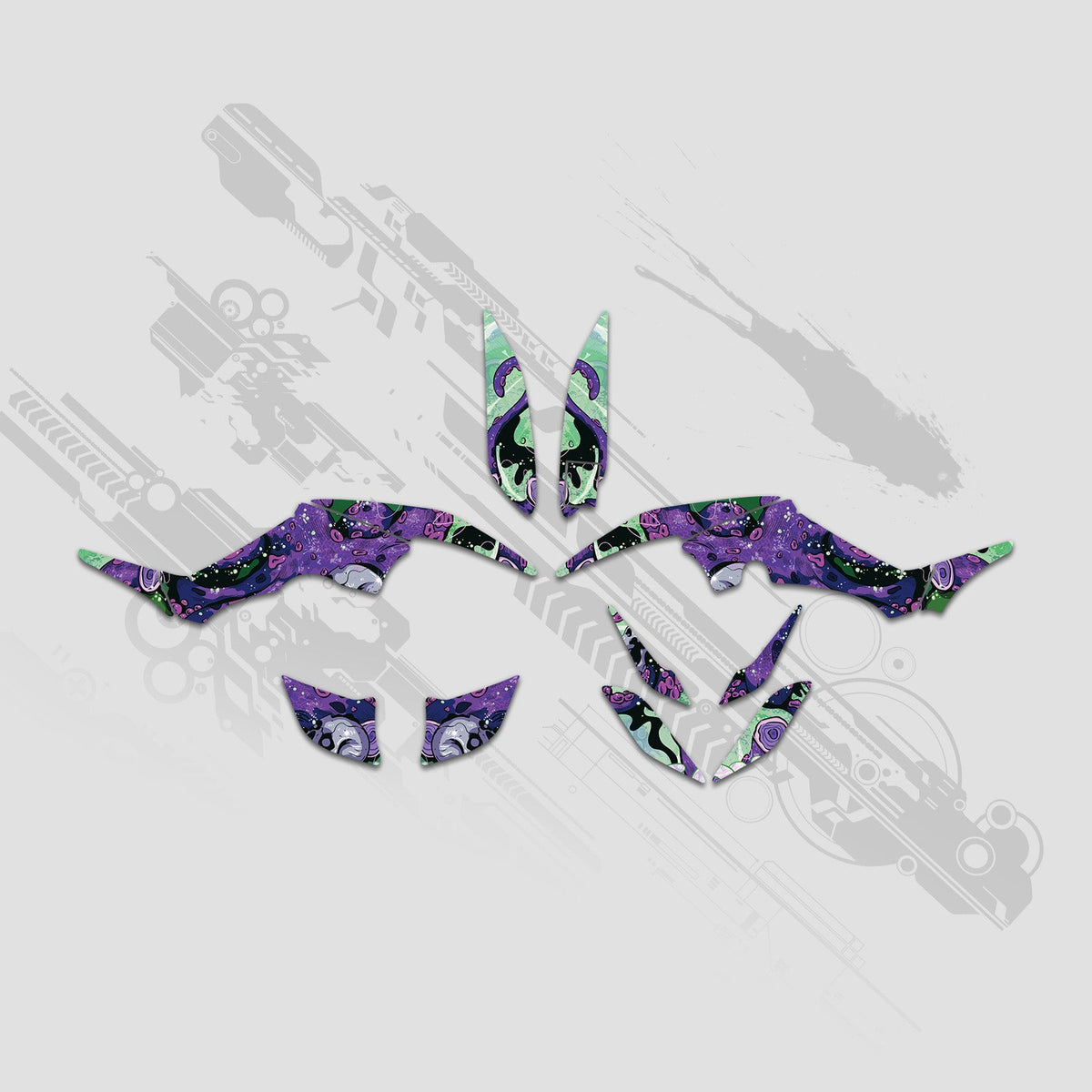 ATV Full Graphics Decals Stickers Kit For Yamaha RAPTOR 350 2004+