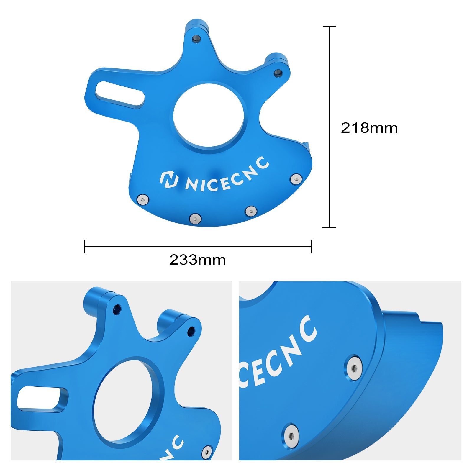 ATV Rear Brake Disc Rotor Guard Caliper Bracket For Yamaha Raptor 700 R 2006-2012