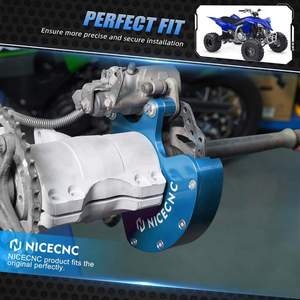 ATV Rear Brake Disc Rotor Guard Caliper Bracket For Yamaha Raptor 700 R 2006-2012