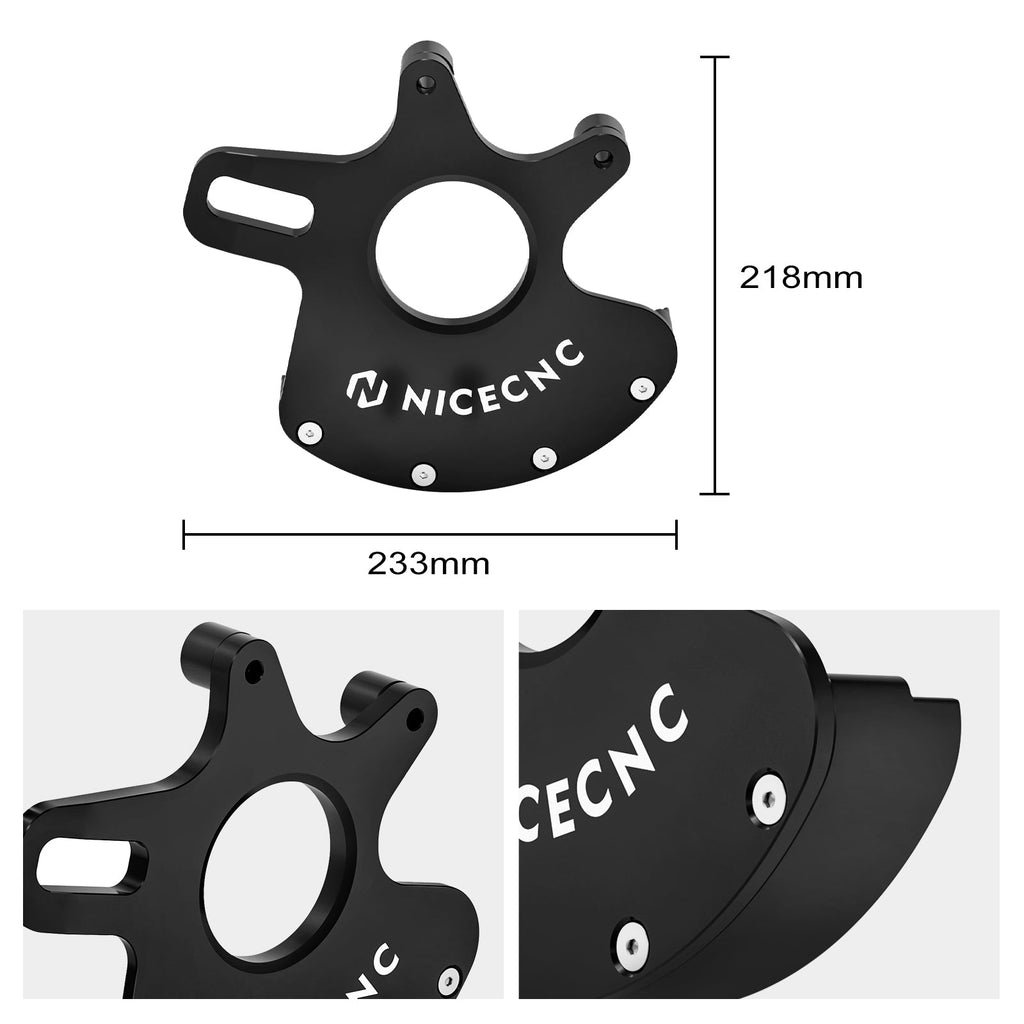 ATV Rear Brake Disc Rotor Guard Caliper Bracket For Yamaha Raptor 700 R 2006-2012