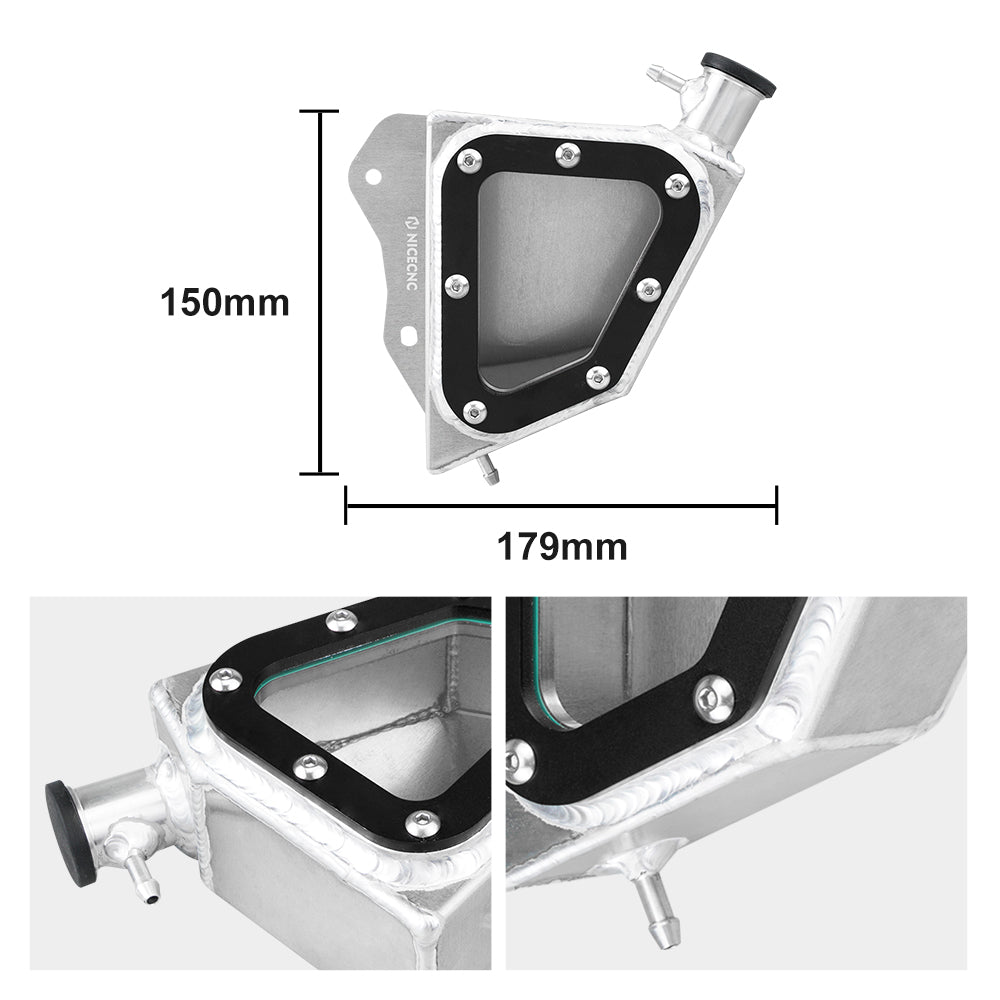 Transparent Overflow Coolant Radiator Recovery Tank For Yamaha Raptor 700 700R