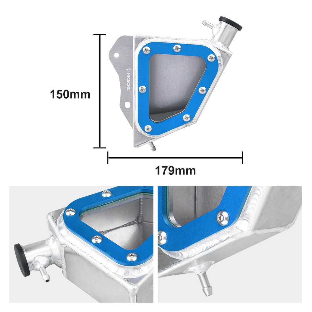 Transparent Overflow Coolant Radiator Recovery Tank For Yamaha Raptor 700 700R