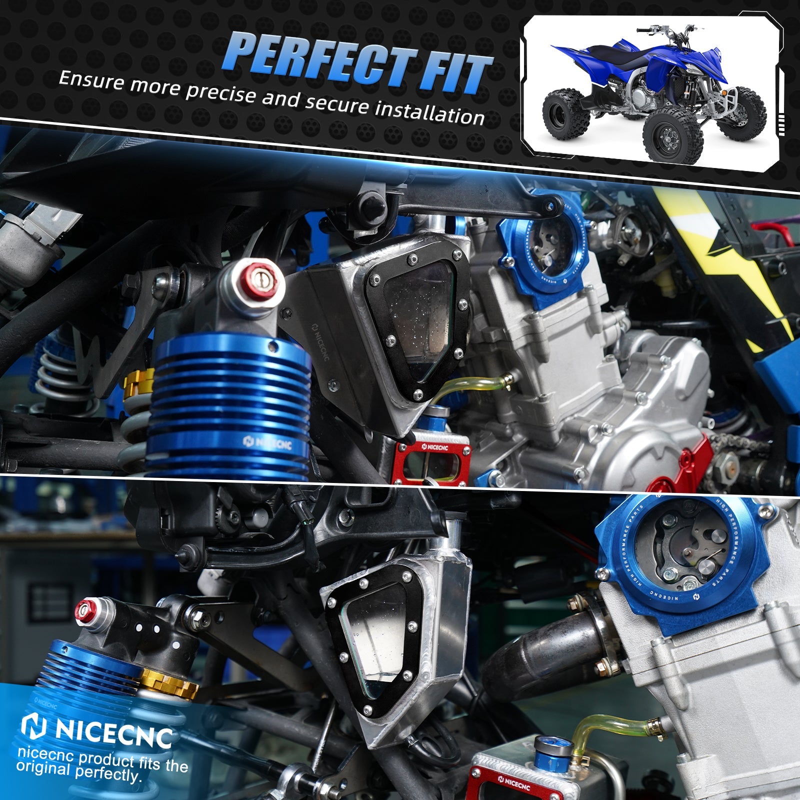 Transparent Overflow Coolant Radiator Recovery Tank For Yamaha Raptor 700 700R