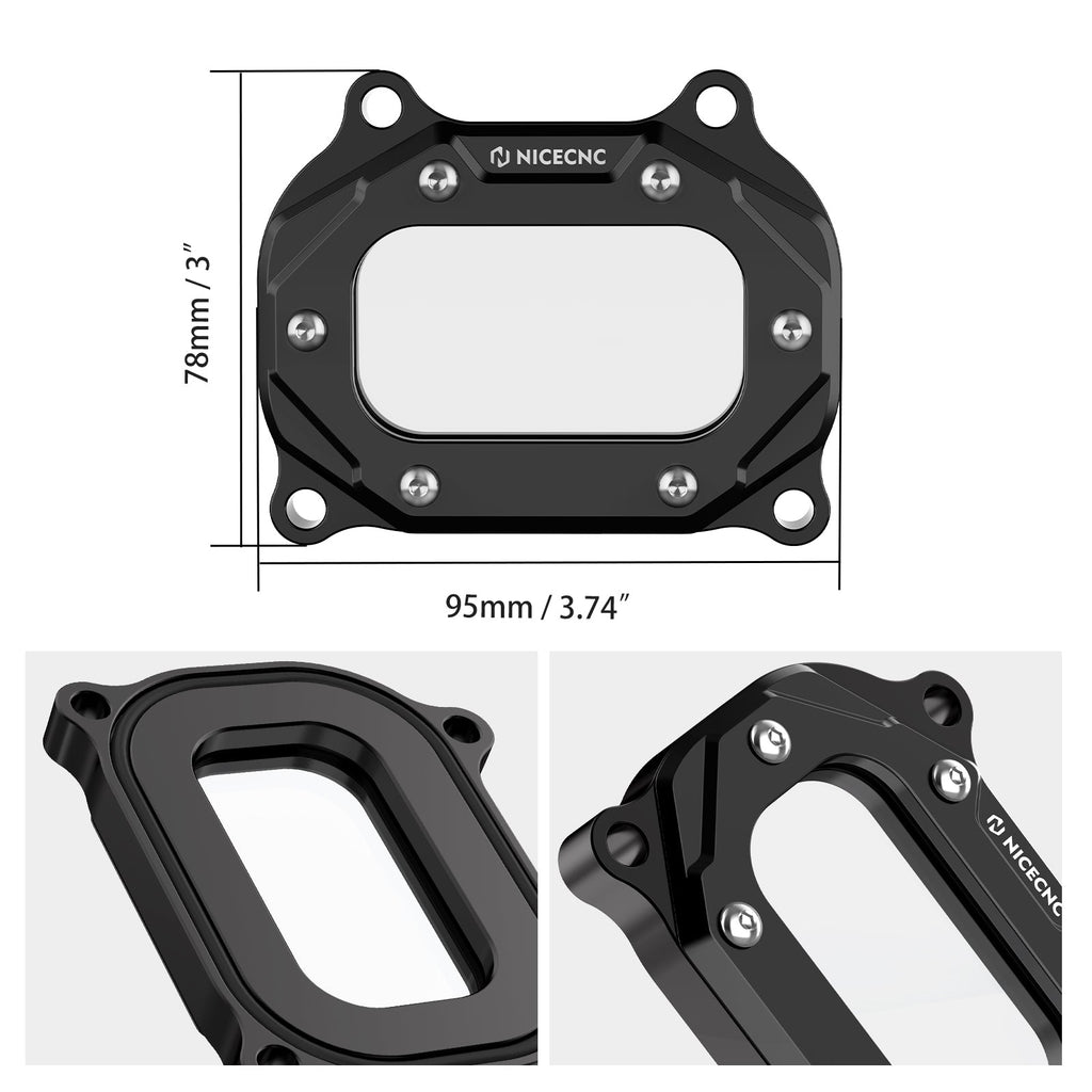 Transparent Cylinder Head Side Cover For Yamaha Raptor Grizzly Kodiak 700 R