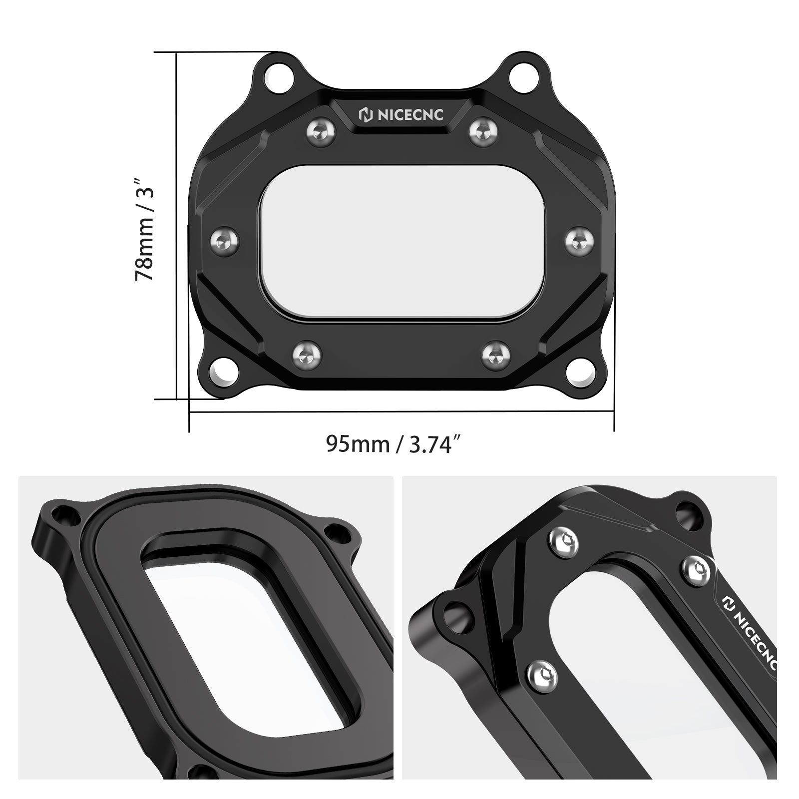 Transparent Cylinder Head Side Cover For Yamaha Raptor Grizzly Kodiak 700 R