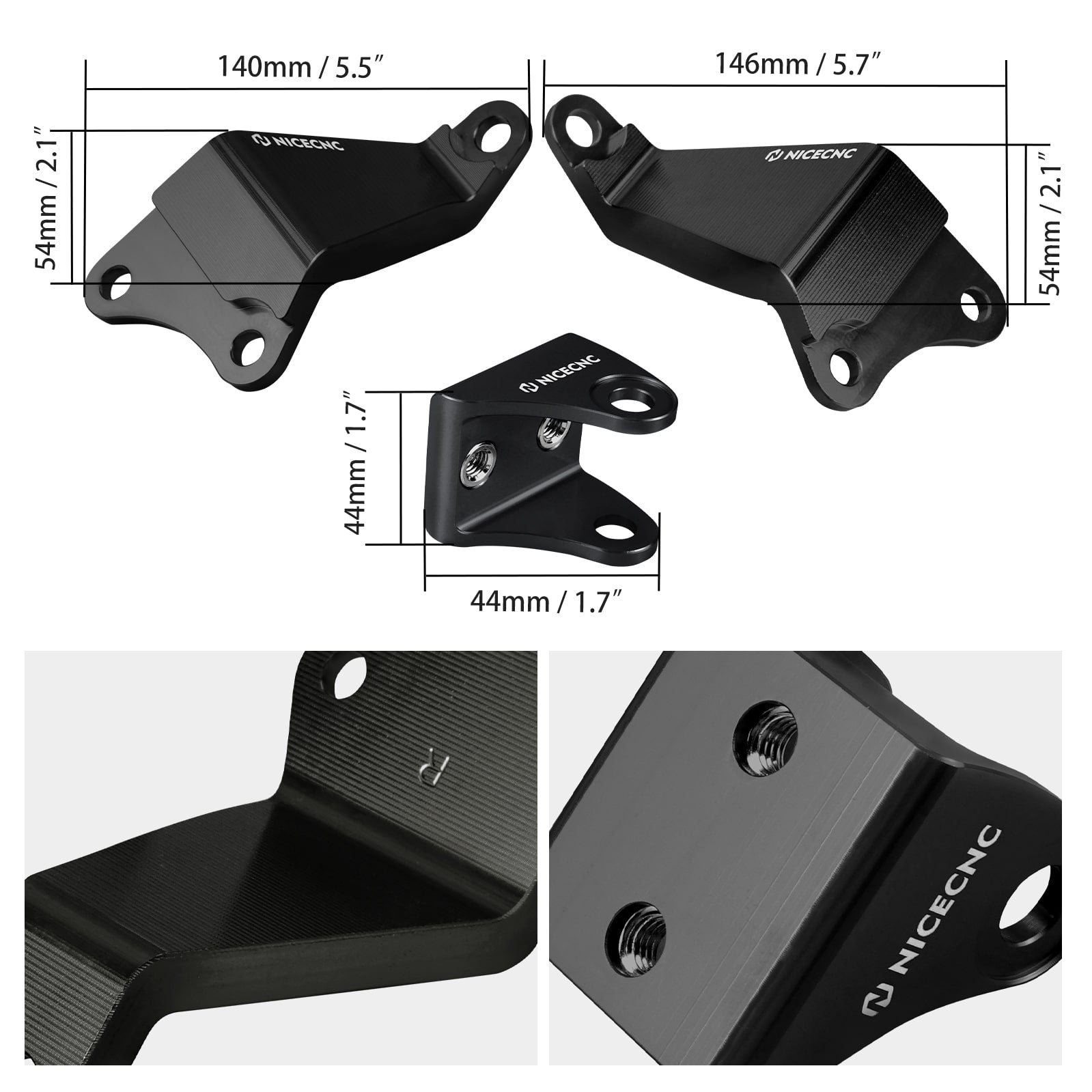 Engine Stay Mounting Holder Bracket Kit Thickened For Yamaha Raptor 700 R 2008-2026